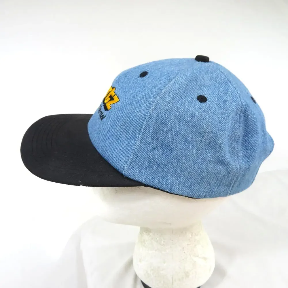 Hertz Equipment K-Products Denim Hat, Trucker, Blue Adjustable Snapback